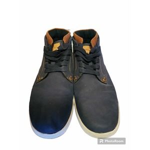 Levi's Mens Casual Goshen Waxed Lace Up High Top Navy Blue
